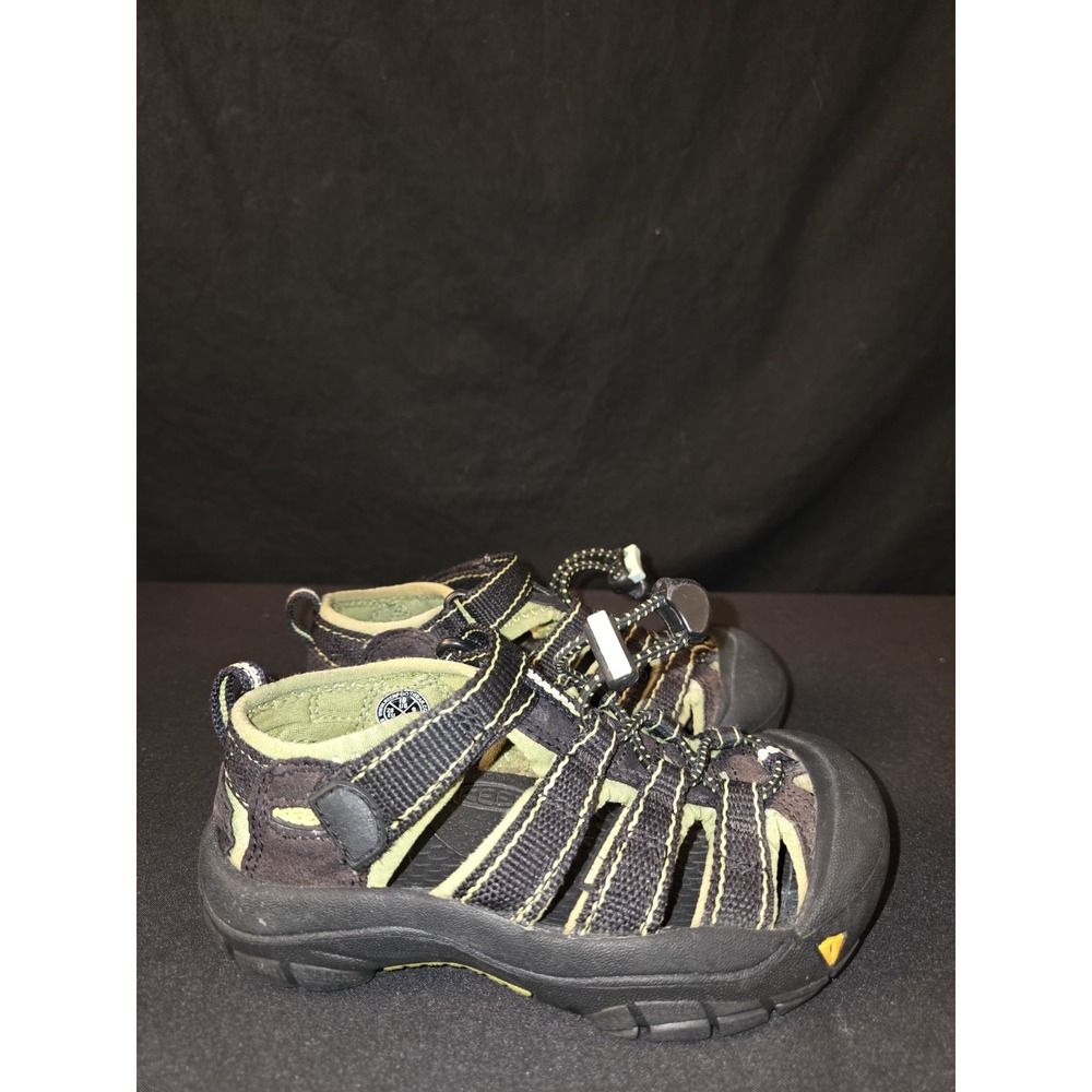 Keen Sandals Newport H2 Fisherman Hiking Water Shoes‎ Kids Size 10 Black Lime - Picture 6 of 7